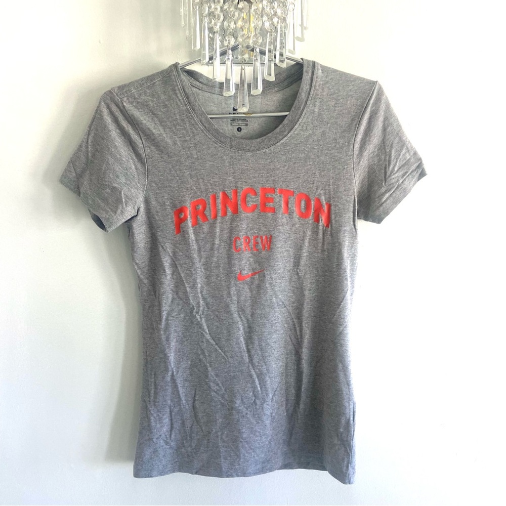 3/$25 Nike Women's Gray Tee with Orange Princeton Crew Print‎ S